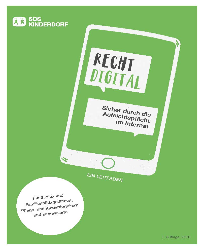 Titelbild in grün mit der Grafik eines Handys, eines kurzen Beschreibungstextes und dem Titel.