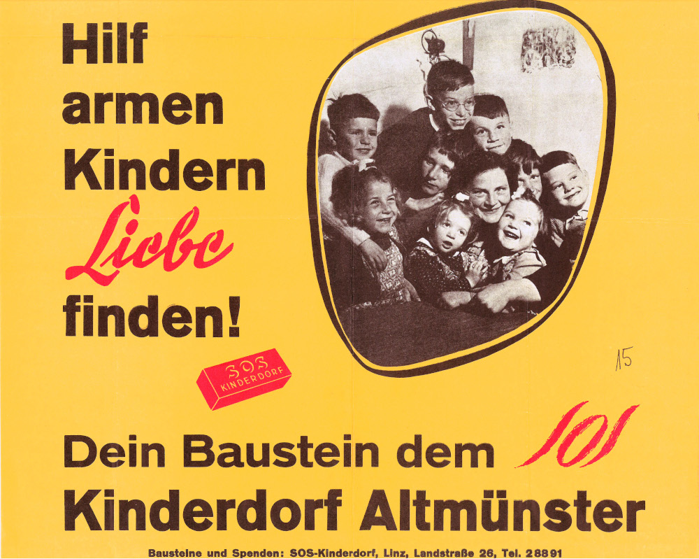 Spendenaufruf für das Bauprojekt in Altmünster 1955