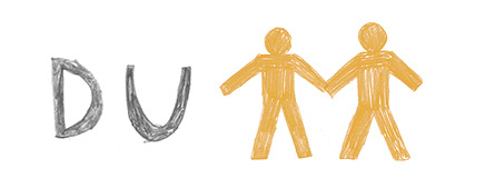 Illustration Du-Kiste Schriftzug